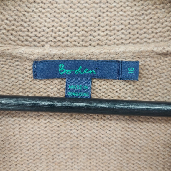 Boden Wool Cashmere Blend Brown Floral Cardigan - Picture 3 of 6